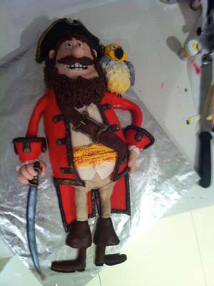 pirates band of misfits amazing pirate captain cake dodo fondant